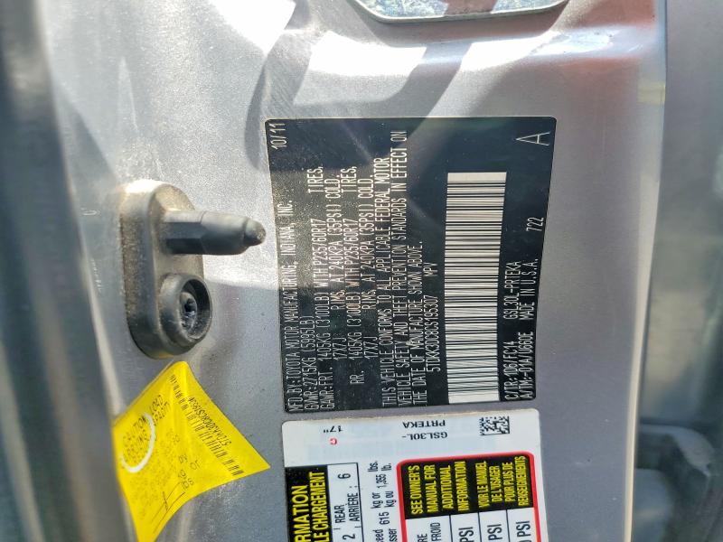 2012 Toyota Sienna მანქანა იყიდება აუქციონზე, vin: 5TDKK3DC8CS195307, აუქციონის ნომერი: 57243526