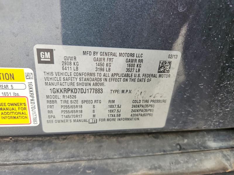 Продаж на аукціоні авто 2013 Gmc Acadia, vin: 1GKKRPKD7DJ177883, номер лоту: 58945206