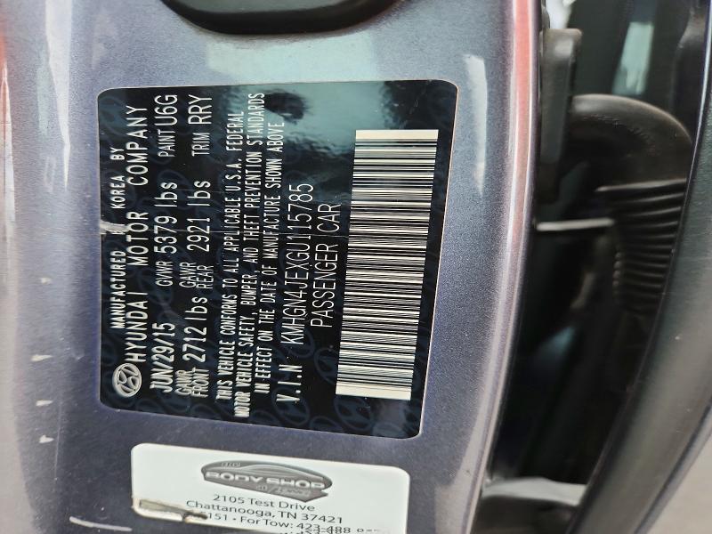 55212896 :رقم المزاد ، KMHGN4JEXGU115785 vin ، 2016 Hyundai Genesis مزاد بيع