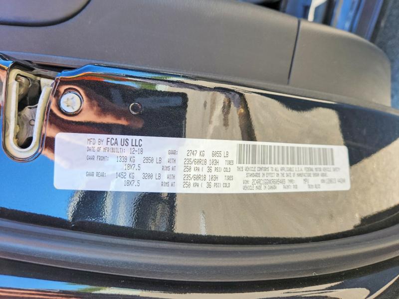 Aukcja sprzedaży 2019 Chrysler Pacifica, vin: 2C4RC1GGXKR605403, numer aukcji: 57481256