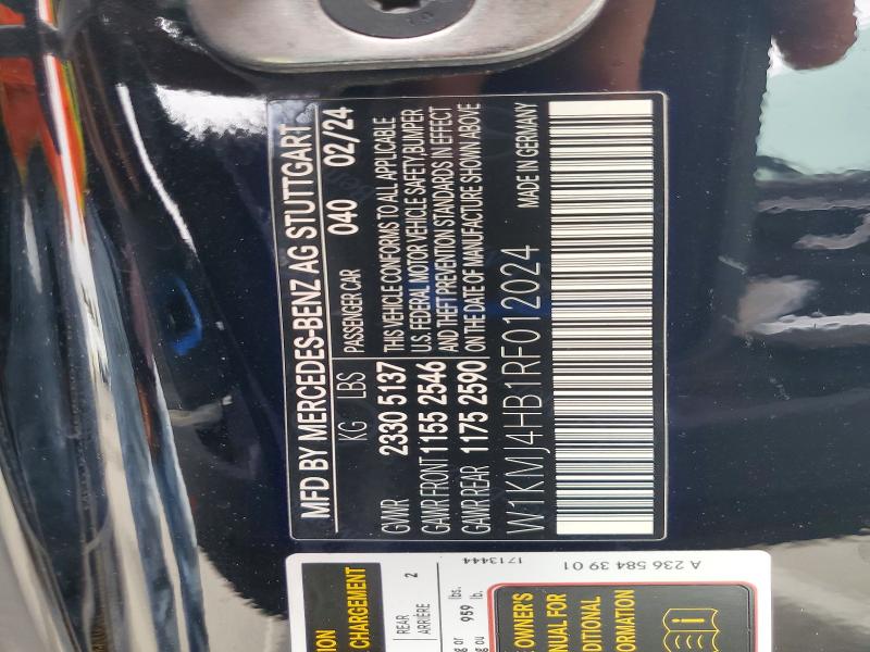 Продаж на аукціоні авто 2024 Mercedes-benz Cle, vin: W1KMJ4HB1RF012024, номер лоту: 58381176
