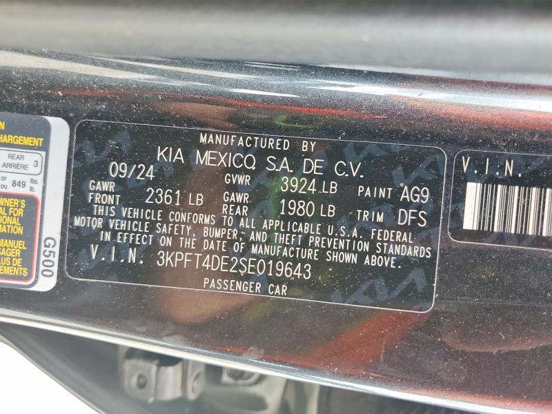 Продажа на аукционе авто 2025 Kia K4, vin: 3KPFT4DE2SE019643, номер лота: 55614116