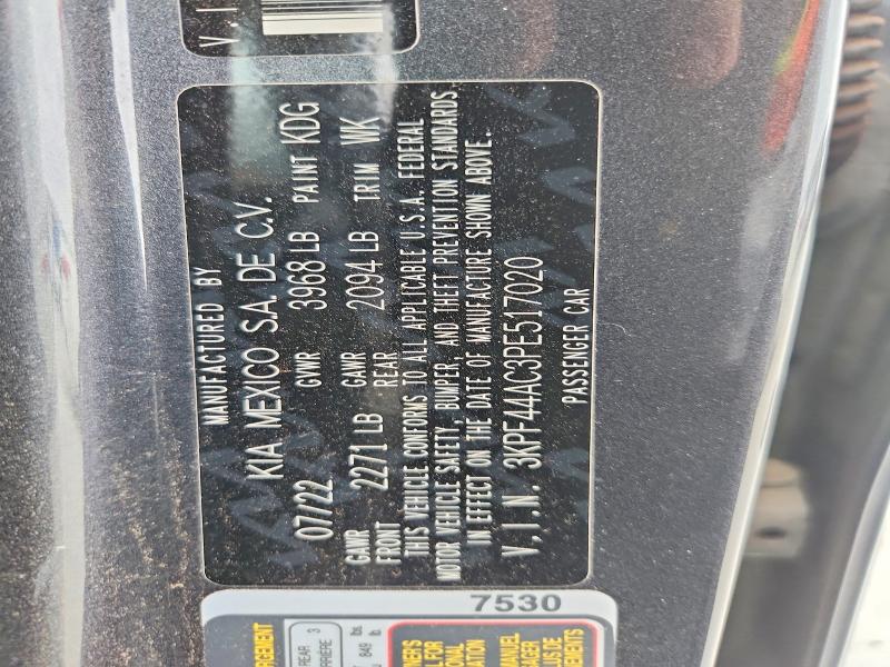 Aukcja sprzedaży 2023 Kia Forte, vin: 3KPF44AC3PE517020, numer aukcji: 58308436