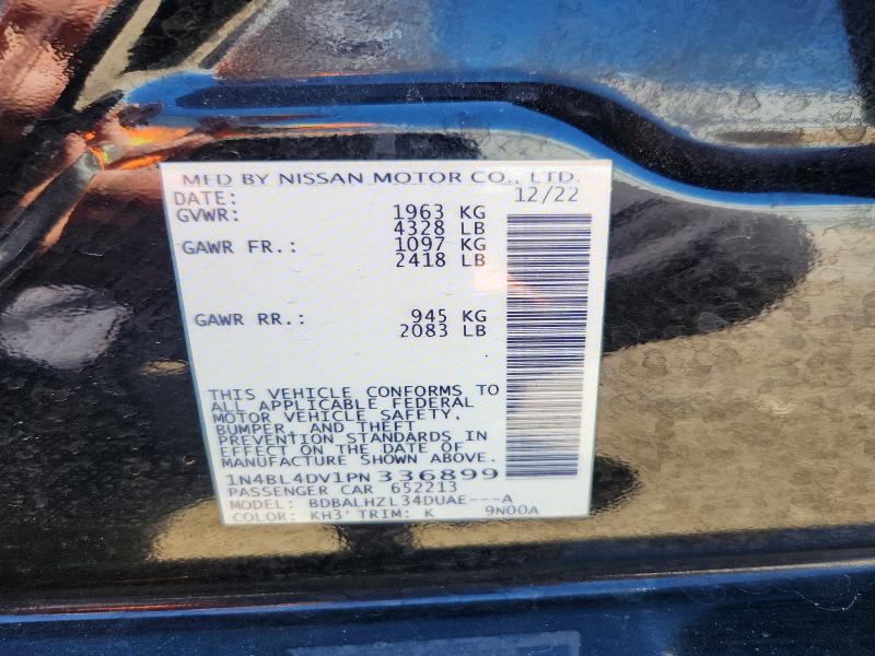 Aukcja sprzedaży 2023 Nissan Altima, vin: 1N4BL4DV1PN336899, numer aukcji: 57557566