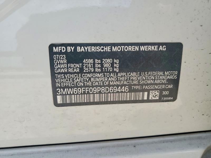 Продажа на аукционе авто 2023 Bmw 330i, vin: 3MW69FF09P8D69446, номер лота: 58828026