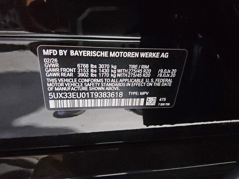 Продажа на аукционе авто 2026 Bmw X5, vin: 5UX33EU01T9383618, номер лота: 58396206