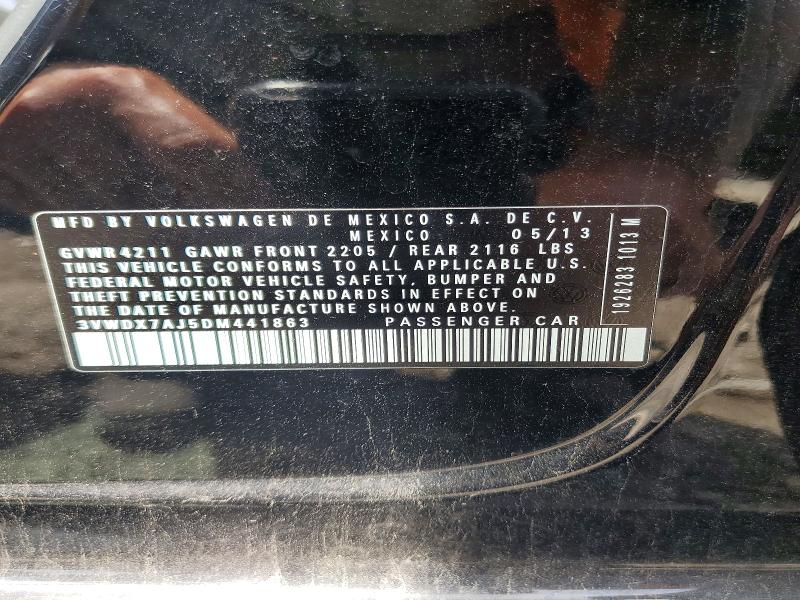 85448285 :رقم المزاد ، 3VWDX7AJ5DM441863 vin ، 2013 Volkswagen Jetta مزاد بيع