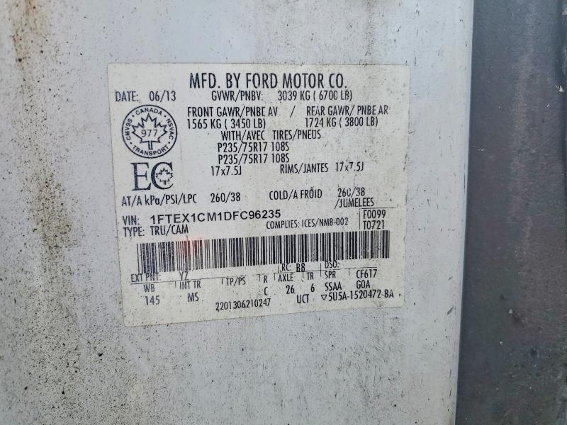 Aukcja sprzedaży 2013 Ford F150, vin: 1FTEX1CM1DFC96235, numer aukcji: 55750996