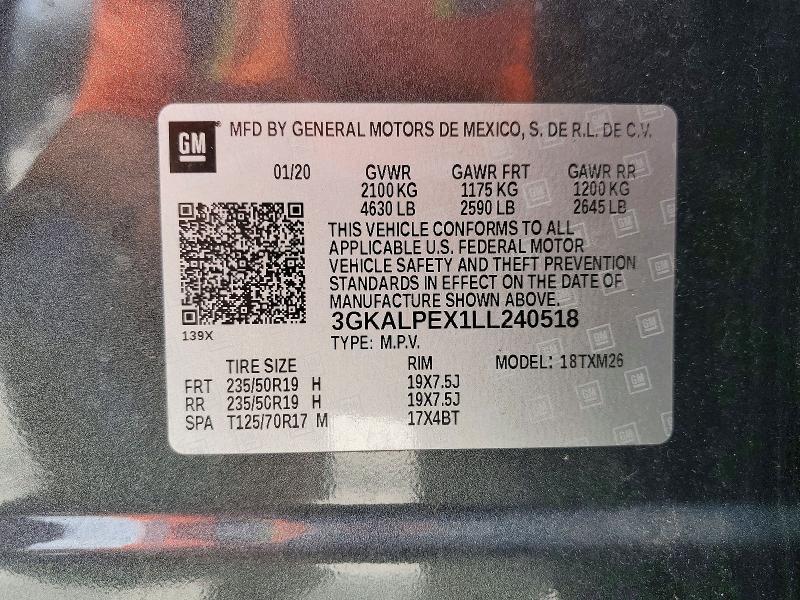 Aukcja sprzedaży 2020 Gmc Terrain, vin: 3GKALPEX1LL240518, numer aukcji: 57619766