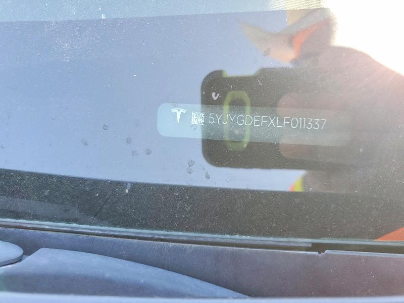 Aukcja sprzedaży 2020 Tesla Model Y, vin: 5YJYGDEFXLF011337, numer aukcji: 57175276