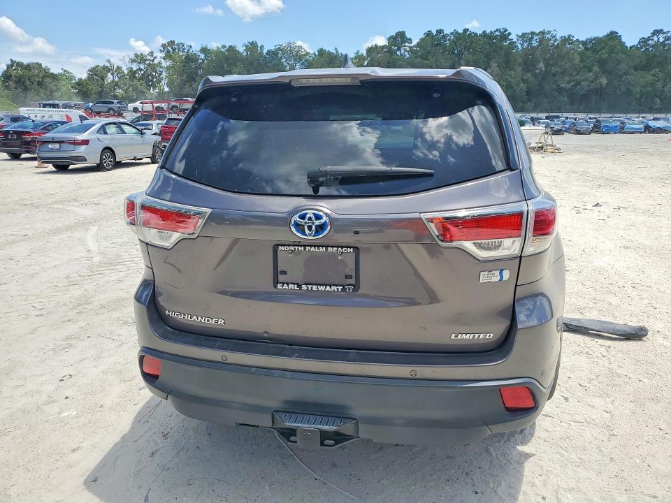 2015 Toyota Highlander Hybrid მანქანა იყიდება აუქციონზე, vin: 5TDDCRFH8FS008489, აუქციონის ნომერი: 57683886