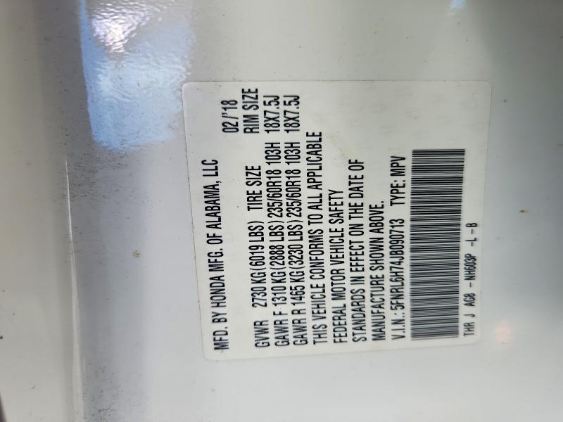 Продажа на аукционе авто 2018 Honda Odyssey, vin: 5FNRL6H74JB090713, номер лота: 56759686