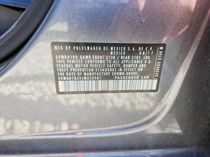 Продаж на аукціоні авто 2018 Volkswagen Jetta, vin: 3VWDB7AJ3JM226587, номер лоту: 55418106