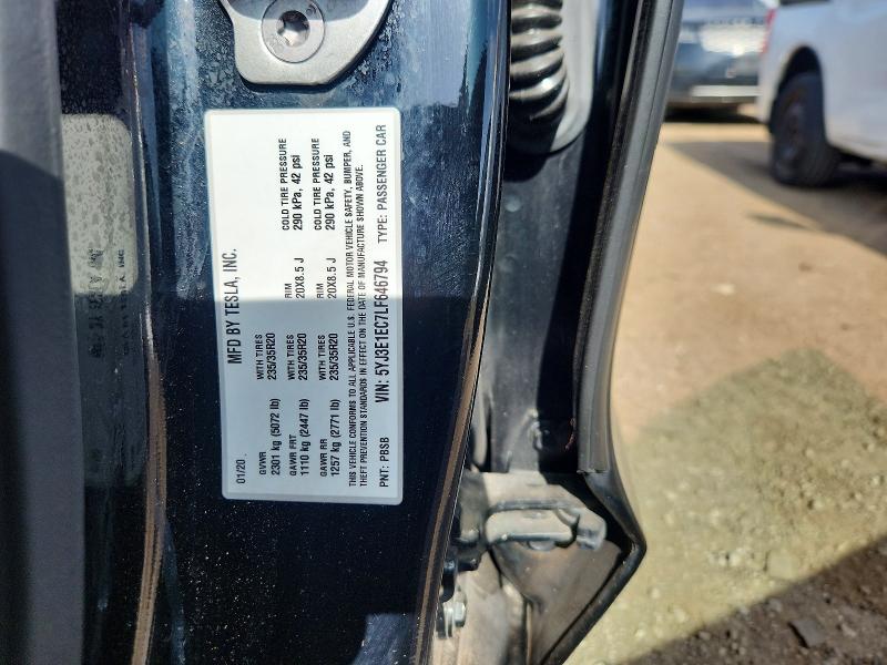 Aukcja sprzedaży 2020 Tesla Model 3, vin: 5YJ3E1EC7LF646794, numer aukcji: 58916956