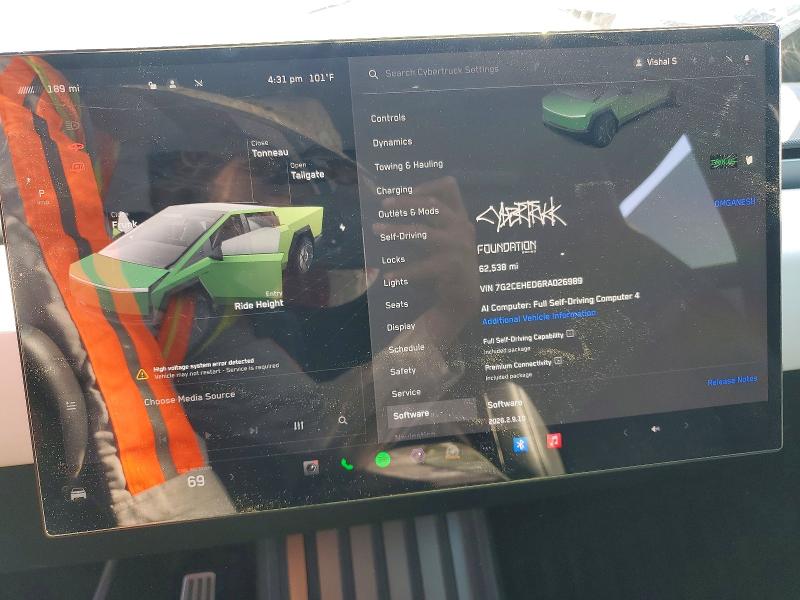 56484426 :رقم المزاد ، 7G2CEHED6RA026989 vin ، 2024 Tesla Cybertruck مزاد بيع