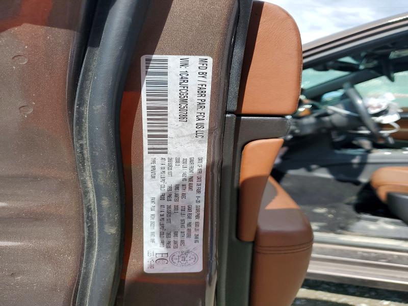 55675396 :رقم المزاد ، 1C4RJFCG5MC507867 vin ، 2021 Jeep Grand Cherokee مزاد بيع