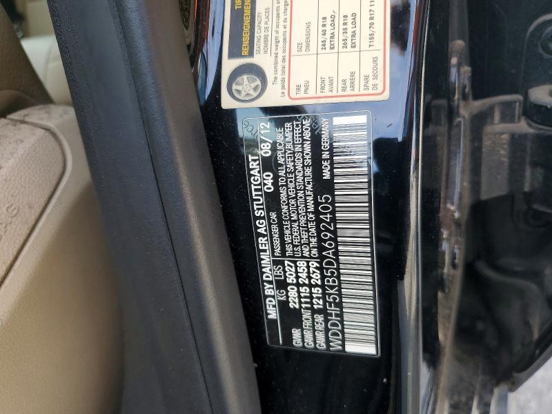 Aukcja sprzedaży 2013 Mercedes-benz E, vin: WDDHF5KB5DA692405, numer aukcji: 58110096