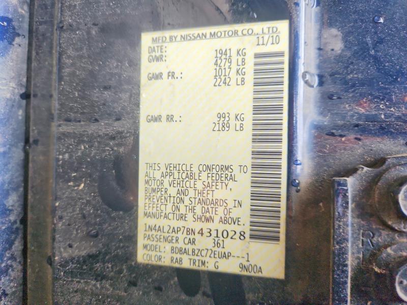 Aukcja sprzedaży 2011 Nissan Altima, vin: 1N4AL2AP7BN431028, numer aukcji: 57611686