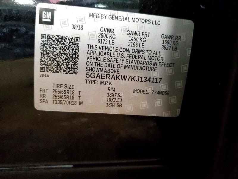 Продажа на аукционе авто 2019 Buick Enclave, vin: 5GAERAKW7KJ134117, номер лота: 59157166