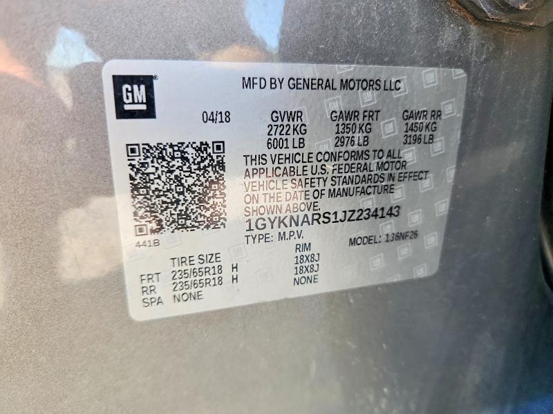 Продаж на аукціоні авто 2018 Cadillac Xt5, vin: 1GYKNARS1JZ234143, номер лоту: 55820806