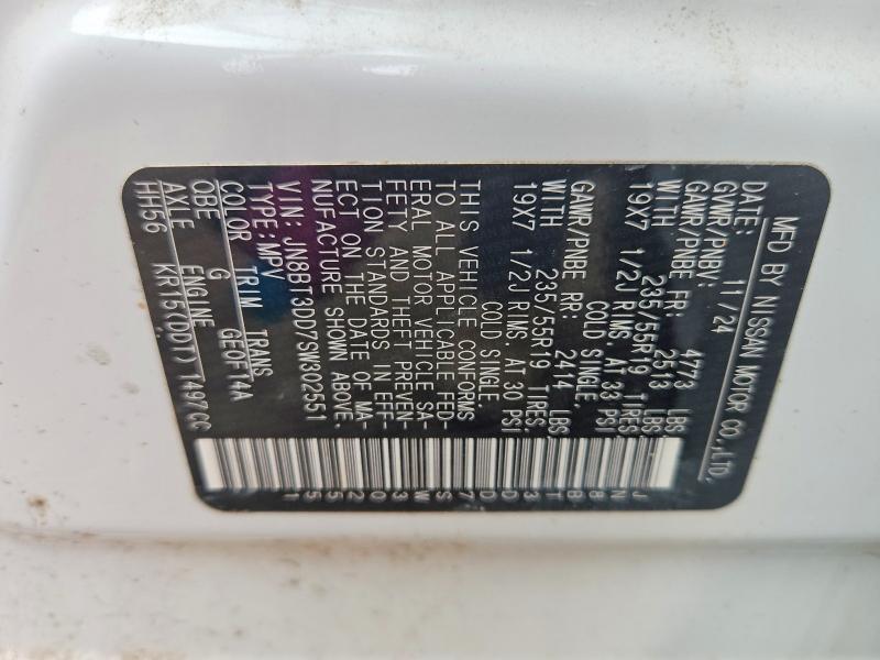 Aukcja sprzedaży 2025 Nissan Rogue, vin: JN8BT3DD7SW302551, numer aukcji: 58376786