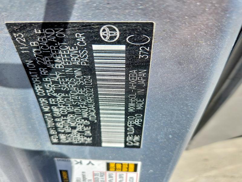 Aukcja sprzedaży 2024 Toyota Prius, vin: JTDACAAU9R3021024, numer aukcji: 57348436
