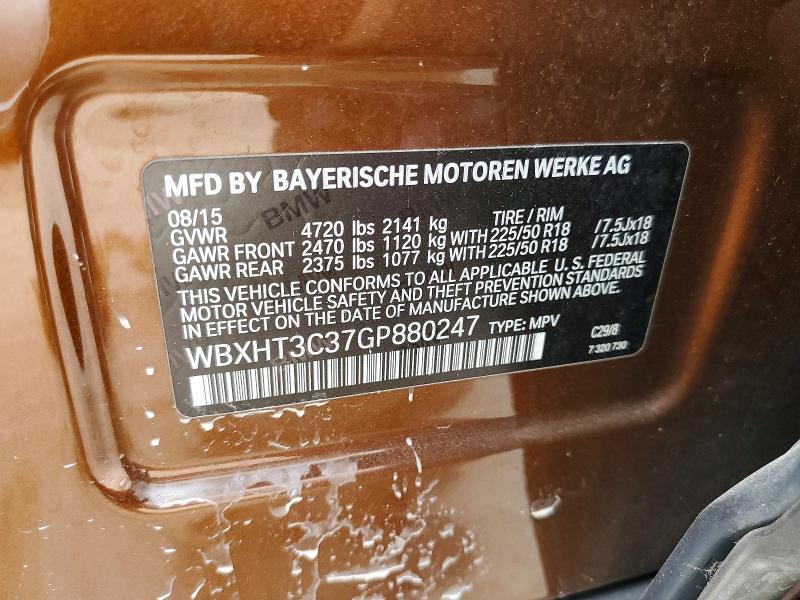 Продажа на аукционе авто 2016 Bmw X1, vin: WBXHT3C37GP880247, номер лота: 56249616