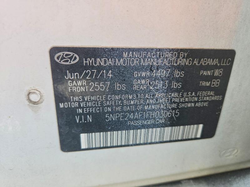 Aukcja sprzedaży 2015 Hyundai Sonata, vin: 5NPE24AF1FH030615, numer aukcji: 56752116
