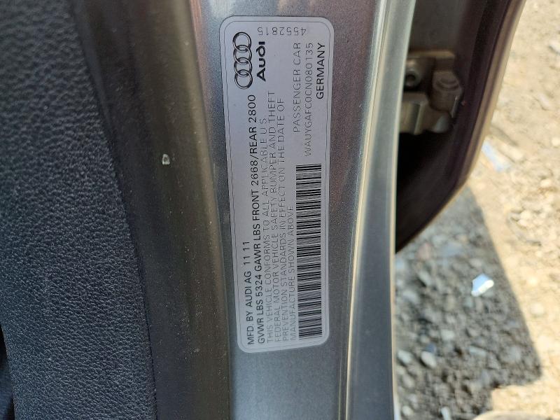 Продаж на аукціоні авто 2012 Audi A7, vin: WAUYGAFC0CN080135, номер лоту: 58912856