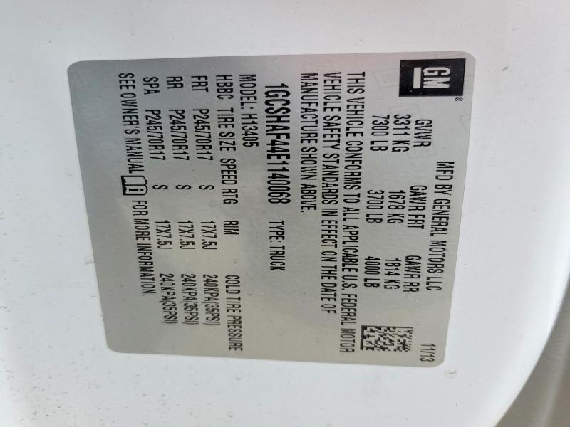 Aukcja sprzedaży 2014 Chevrolet Express G1500, vin: 1GCSHAF44E1140068, numer aukcji: 55068336