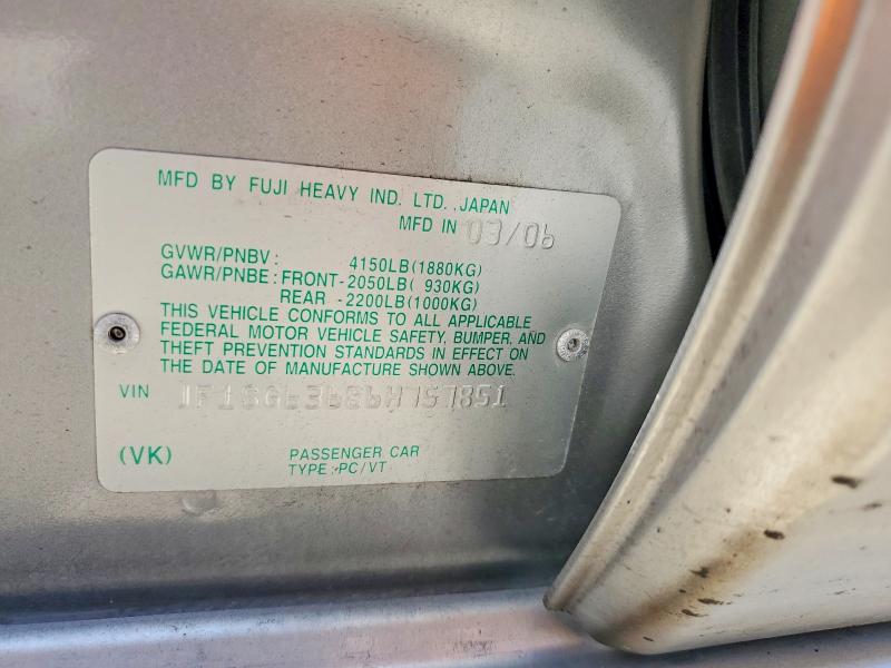Продажа на аукционе авто 2006 Subaru Forester, vin: JF1SG63686H757851, номер лота: 59188846