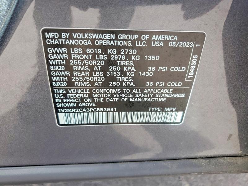 Aukcja sprzedaży 2023 Volkswagen Atlas, vin: 1V2KR2CA3PC553991, numer aukcji: 56972906