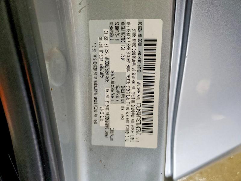 Aukcja sprzedaży 2018 Mazda 3, vin: 3MZBN1L3XJM164700, numer aukcji: 58274876