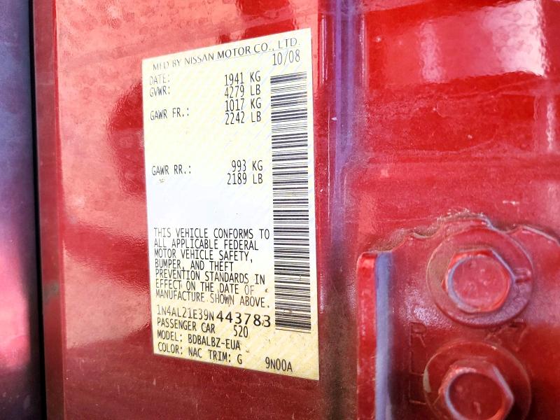 Продаж на аукціоні авто 2009 Nissan Altima, vin: 1N4AL21E39N443783, номер лоту: 51857076