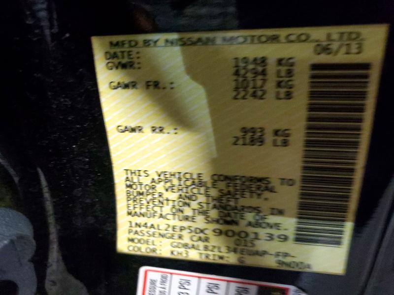 Aukcja sprzedaży 2013 Nissan Altima, vin: 1N4AL2EP5DC900139, numer aukcji: 57586656