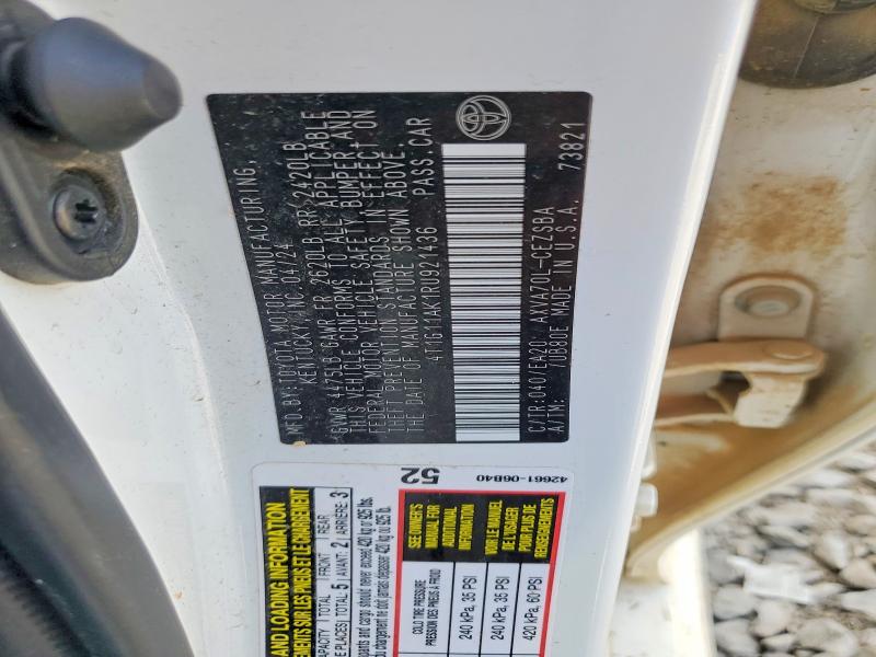 Aukcja sprzedaży 2024 Toyota Camry, vin: 4T1G11AK1RU921436, numer aukcji: 59123506
