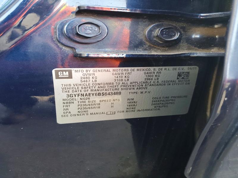 Продаж на аукціоні авто 2011 Cadillac Srx, vin: 3GYFNAEY6BS643488, номер лоту: 55503386