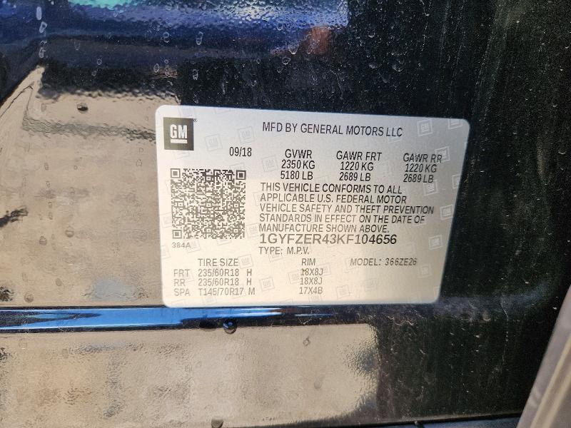 56518216 :رقم المزاد ، 1GYFZER43KF104656 vin ، 2019 Cadillac Xt4 مزاد بيع