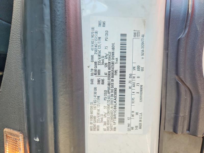 2020 Ford Transit მანქანა იყიდება აუქციონზე, vin: 1FTBR1C88LKA03890, აუქციონის ნომერი: 56128856