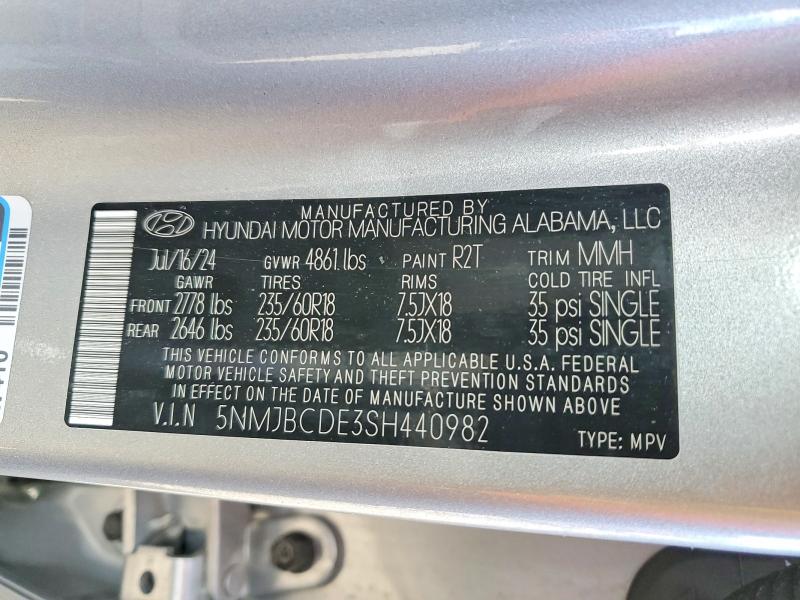 Aukcja sprzedaży 2025 Hyundai Tucson, vin: 5NMJBCDE3SH440982, numer aukcji: 57221336