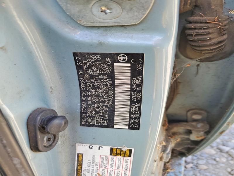 Aukcja sprzedaży 2013 Toyota Prius, vin: JTDKN3DUXD1637017, numer aukcji: 57081116