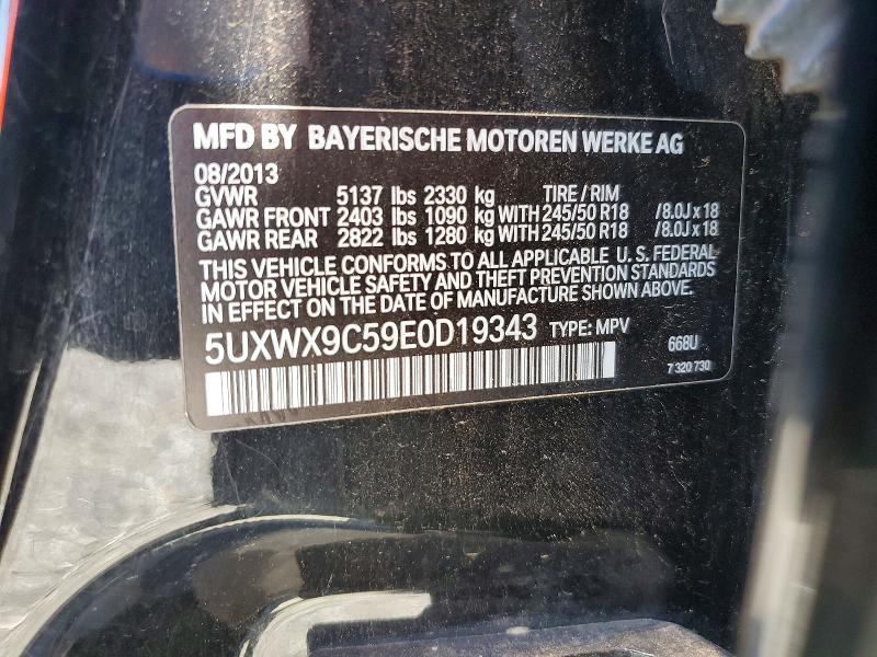 2014 Bmw X3 მანქანა იყიდება აუქციონზე, vin: 5UXWX9C59E0D19343, აუქციონის ნომერი: 55955666