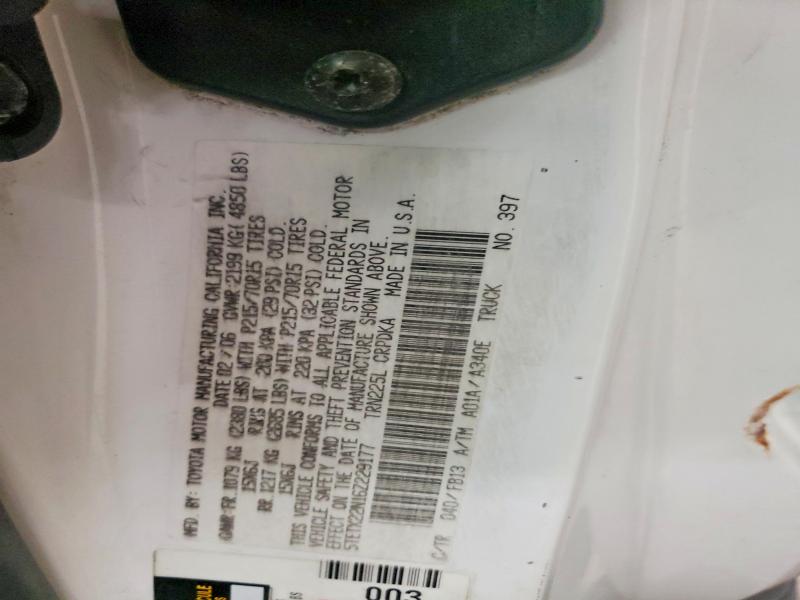 59166256 :رقم المزاد ، 5TETX22N16Z229177 vin ، 2006 Toyota Tacoma مزاد بيع