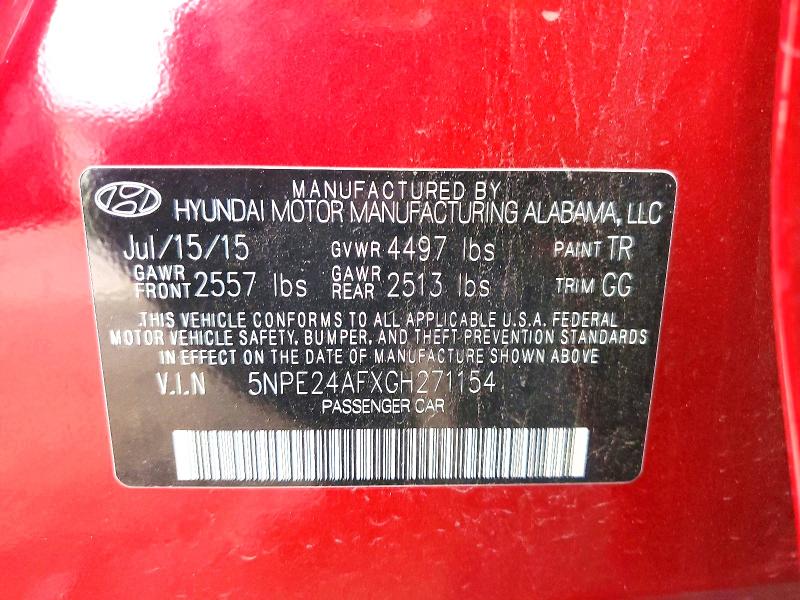 Aukcja sprzedaży 2016 Hyundai Sonata, vin: 5NPE24AFXGH271154, numer aukcji: 57627626