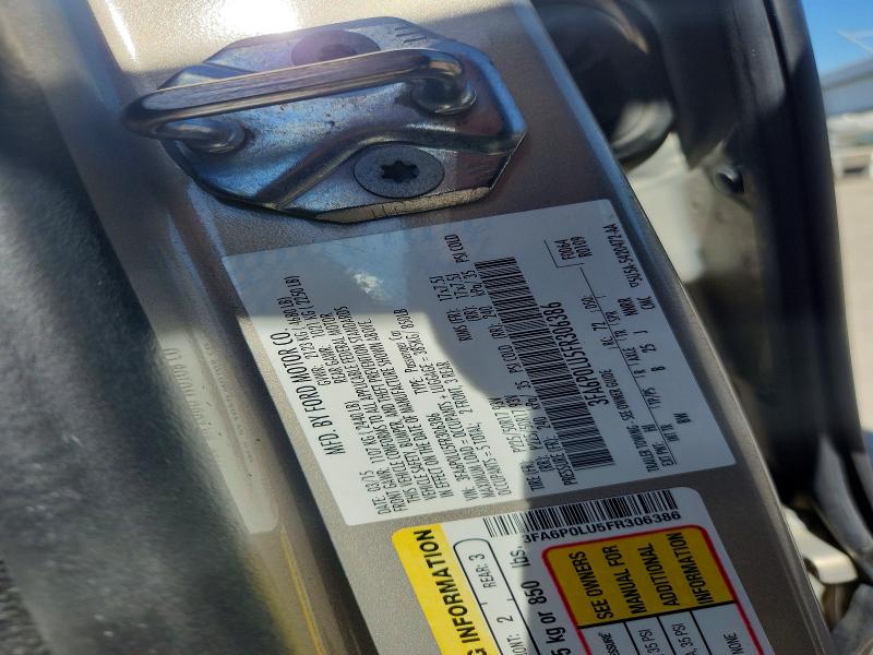 Auction sale of the 2015 Ford Fusion, vin: 3FA6P0LU5FR306386, lot number: 57253316