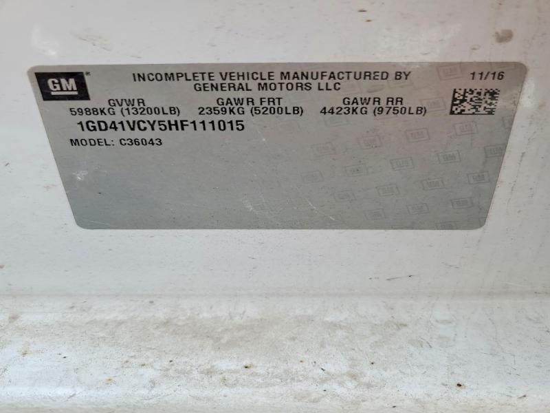 Aukcja sprzedaży 2017 Gmc Sierra, vin: 1GD41VCY5HF111015, numer aukcji: 58092186