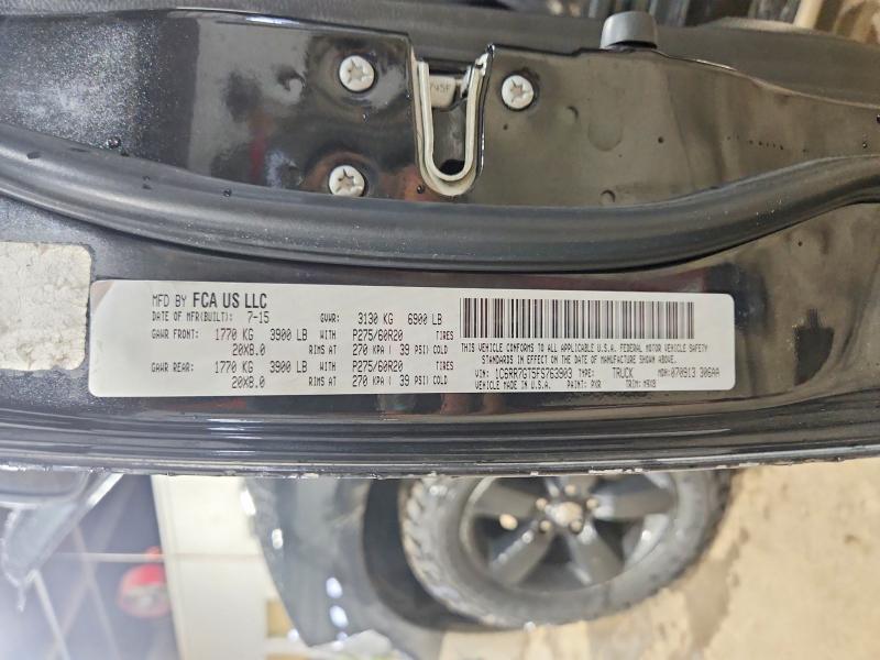 Продаж на аукціоні авто 2015 Ram 1500, vin: 1C6RR7GT5FS763903, номер лоту: 57643816