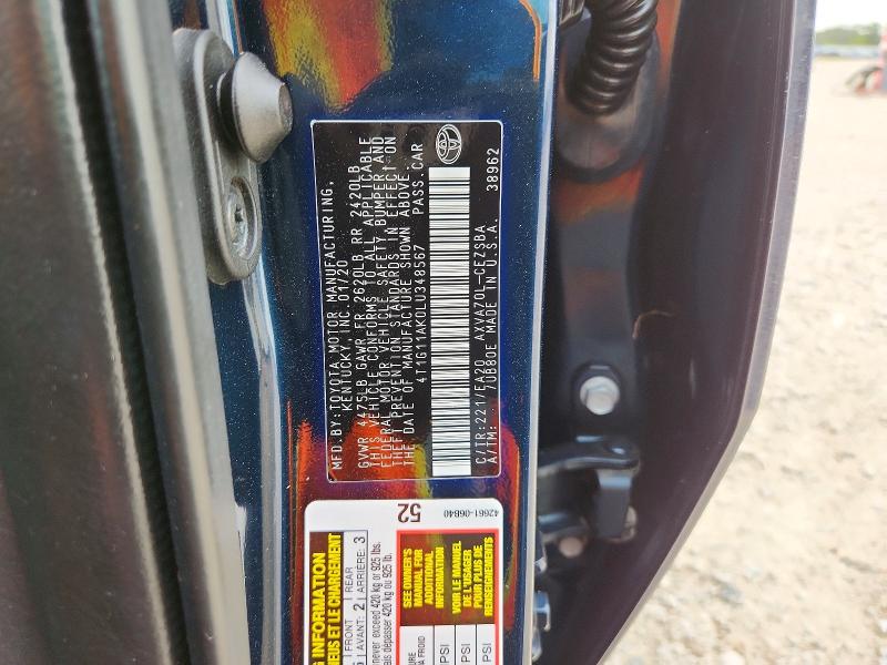 Продаж на аукціоні авто 2020 Toyota Camry, vin: 4T1G11AK0LU348567, номер лоту: 58719956