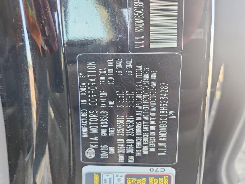 Aukcja sprzedaży 2017 Kia Sedona, vin: KNDMB5C18H6284287, numer aukcji: 59119926
