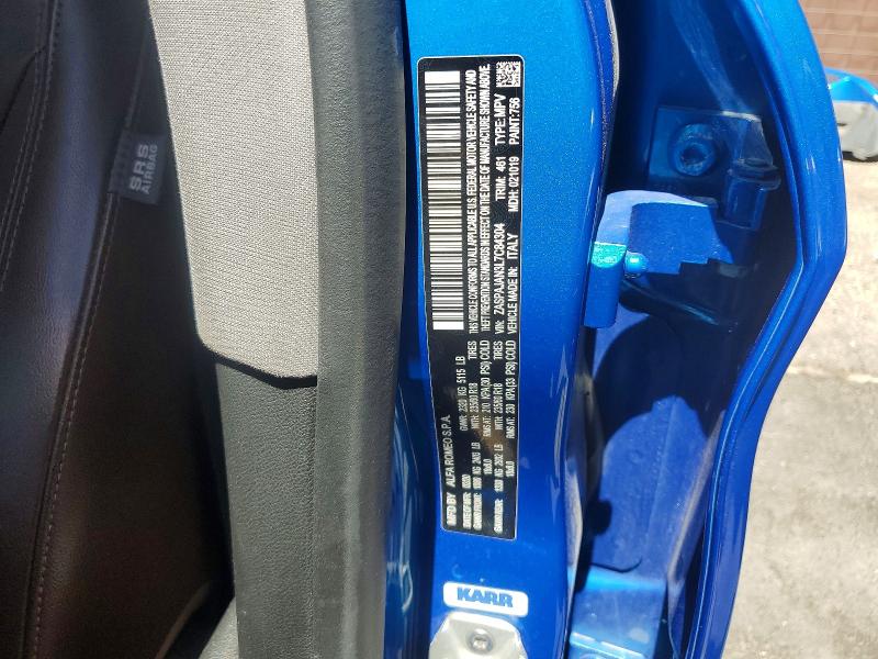 56521016 :رقم المزاد ، ZASPAJAN3L7C84304 vin ، 2020 Alfa Romeo Stelvio مزاد بيع